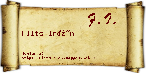 Flits Irén névjegykártya